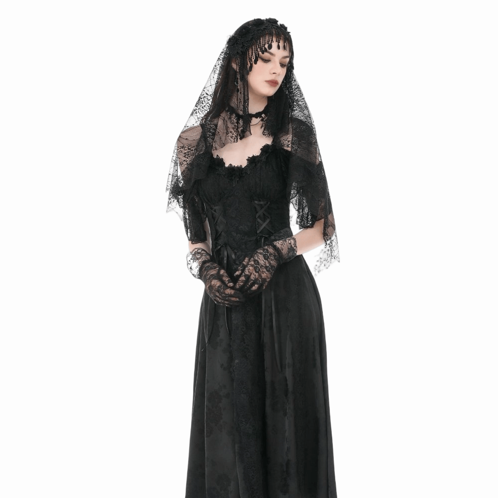 Mourning Garden Tassel Veil