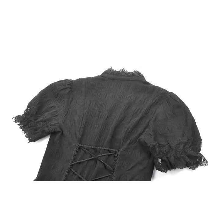 Widow's Vow Detachable-Bow Shirt