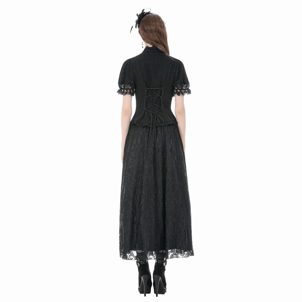Widow's Vow Detachable-Bow Shirt