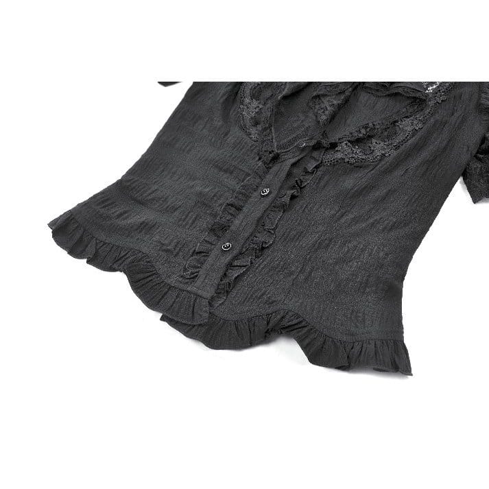 Widow's Vow Detachable-Bow Shirt