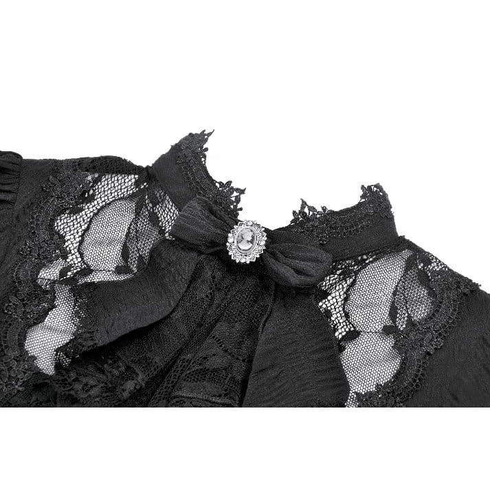 Widow's Vow Detachable-Bow Shirt