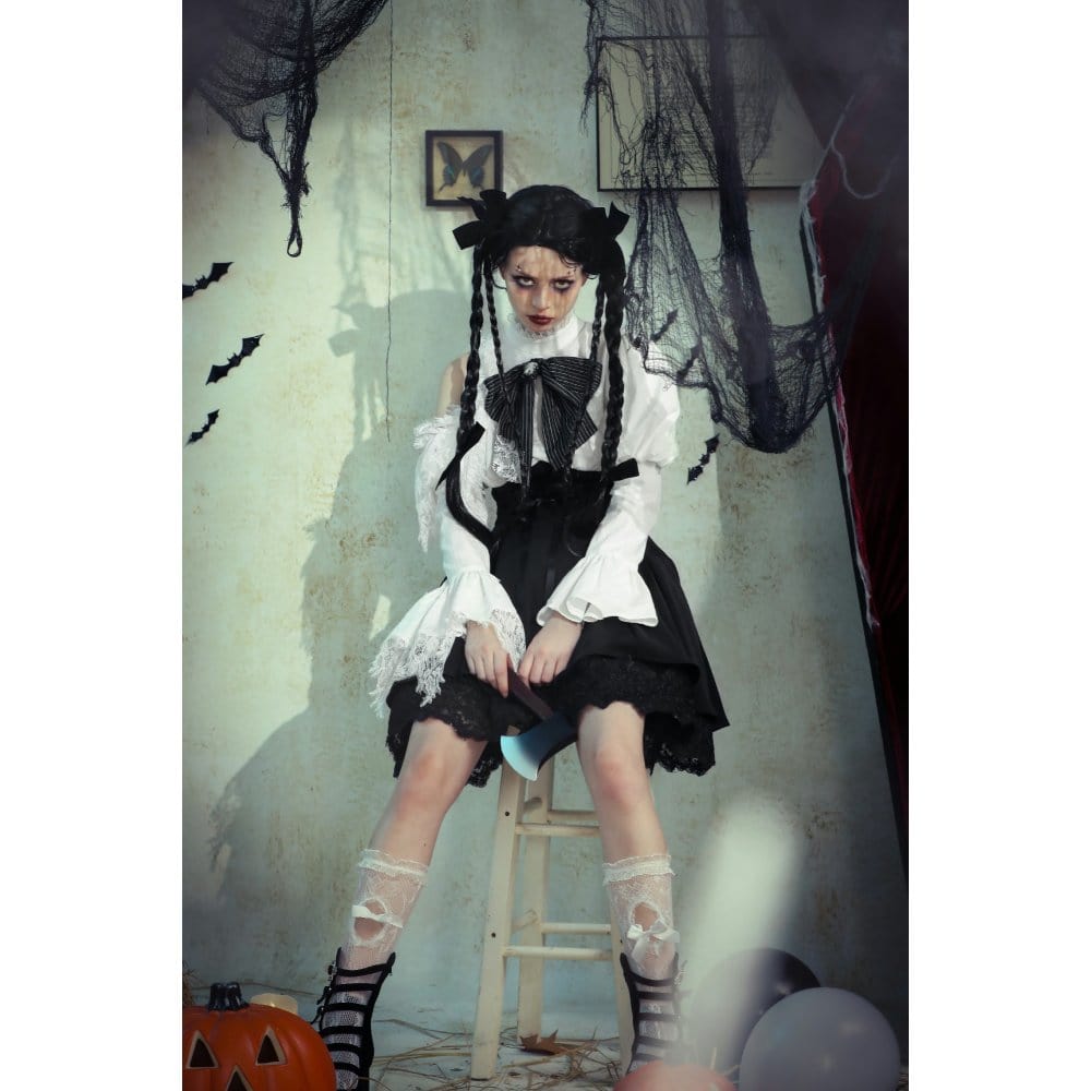 Torn Ribbon Gothic Doll Dress