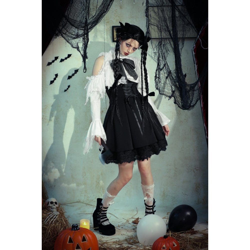 Torn Ribbon Gothic Doll Dress