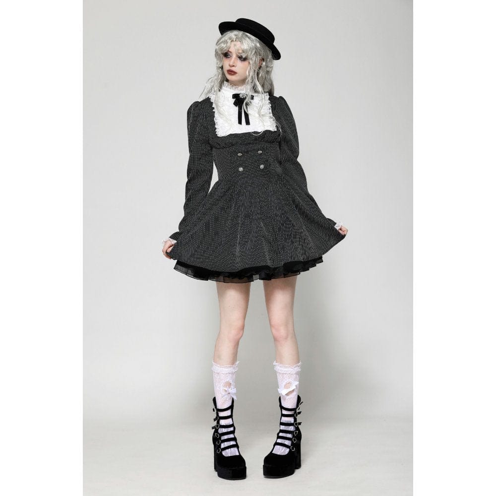 Academy Séance Ruffled Lace Dress