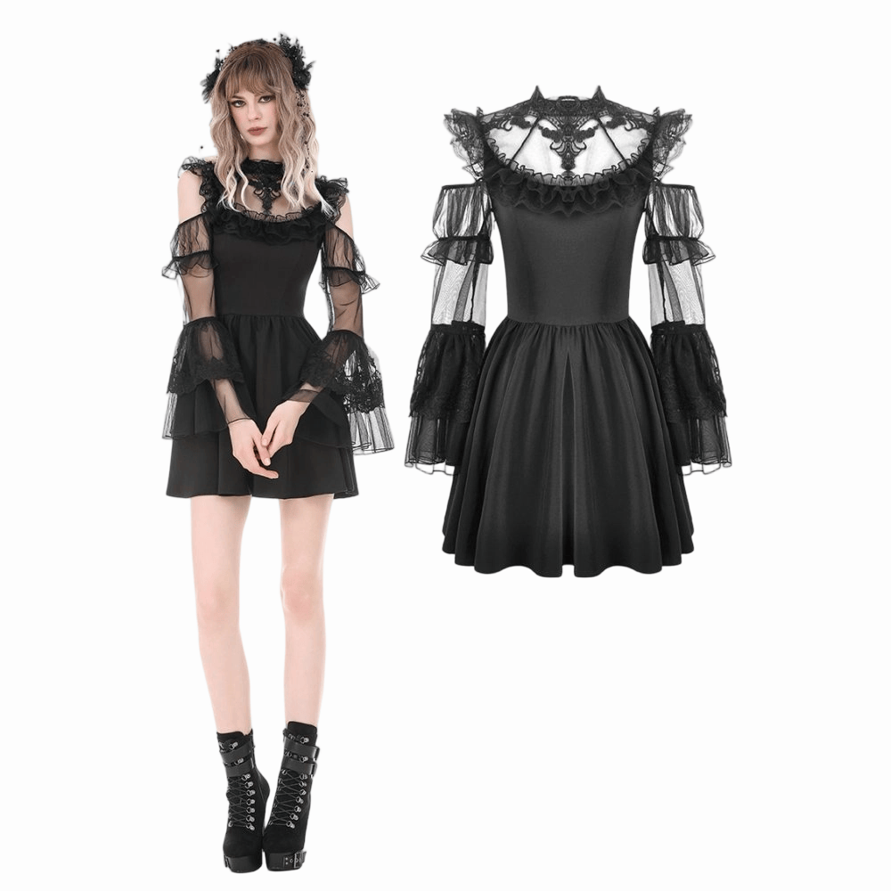 Cathedral Ruin Ruffled Cutout Dress