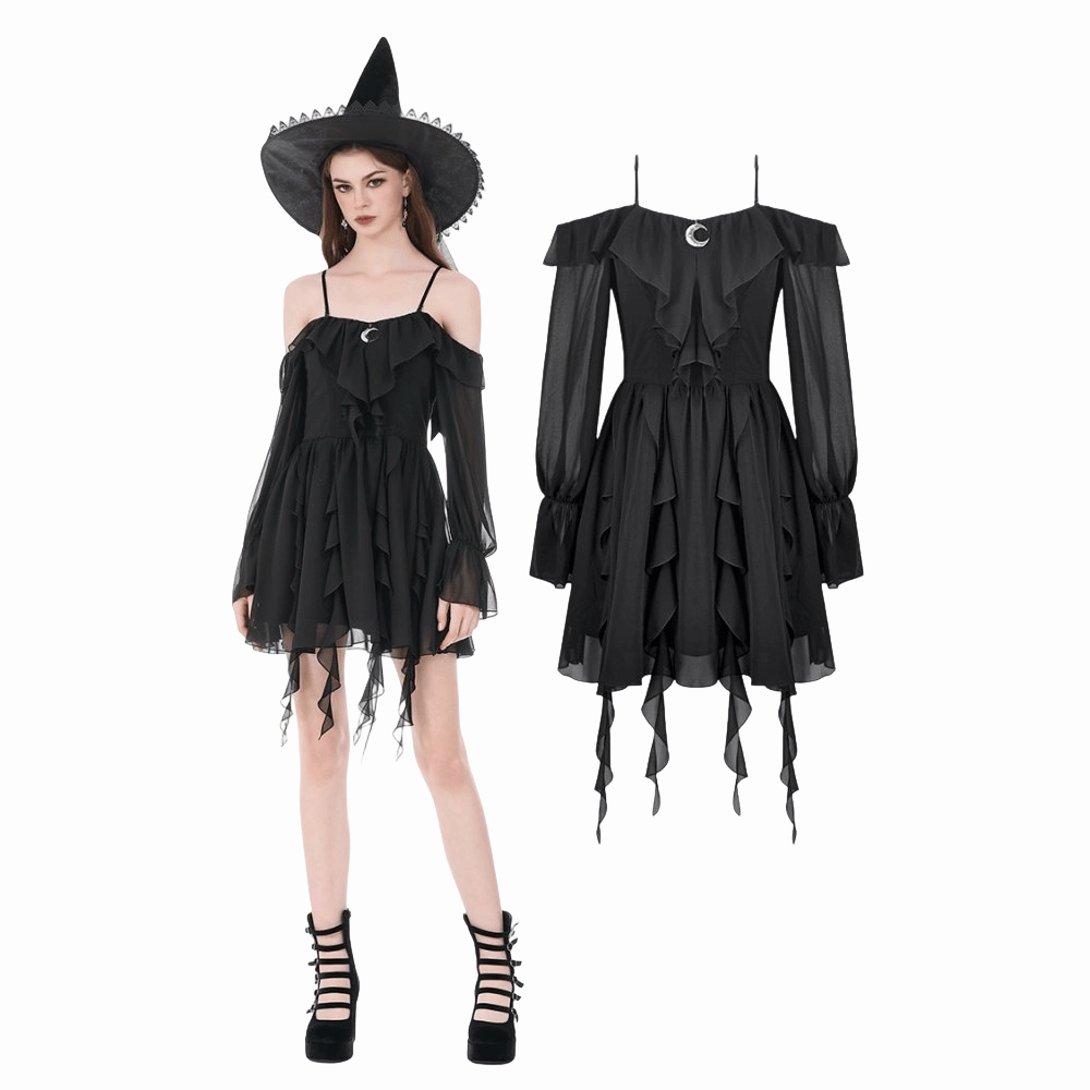 Lunar Dirge Off-Shoulder Dress