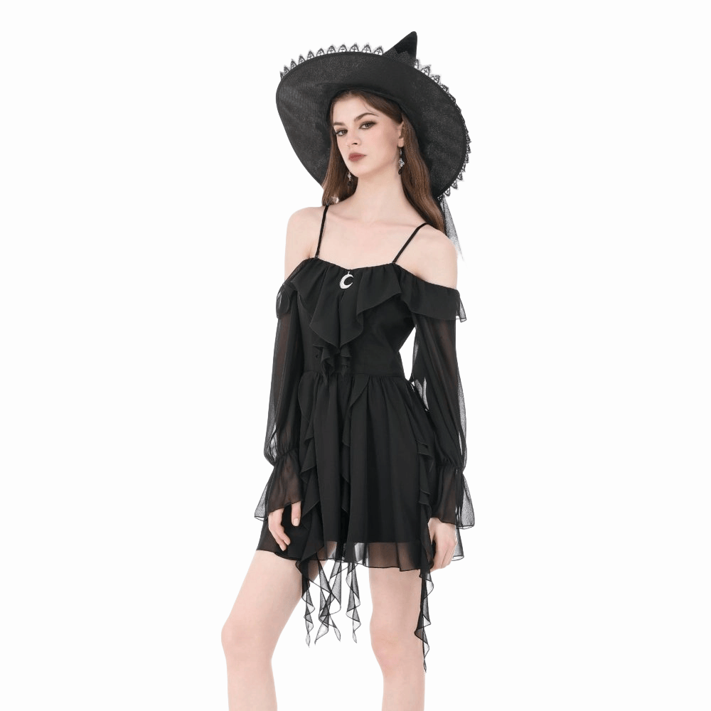 Lunar Dirge Off-Shoulder Dress