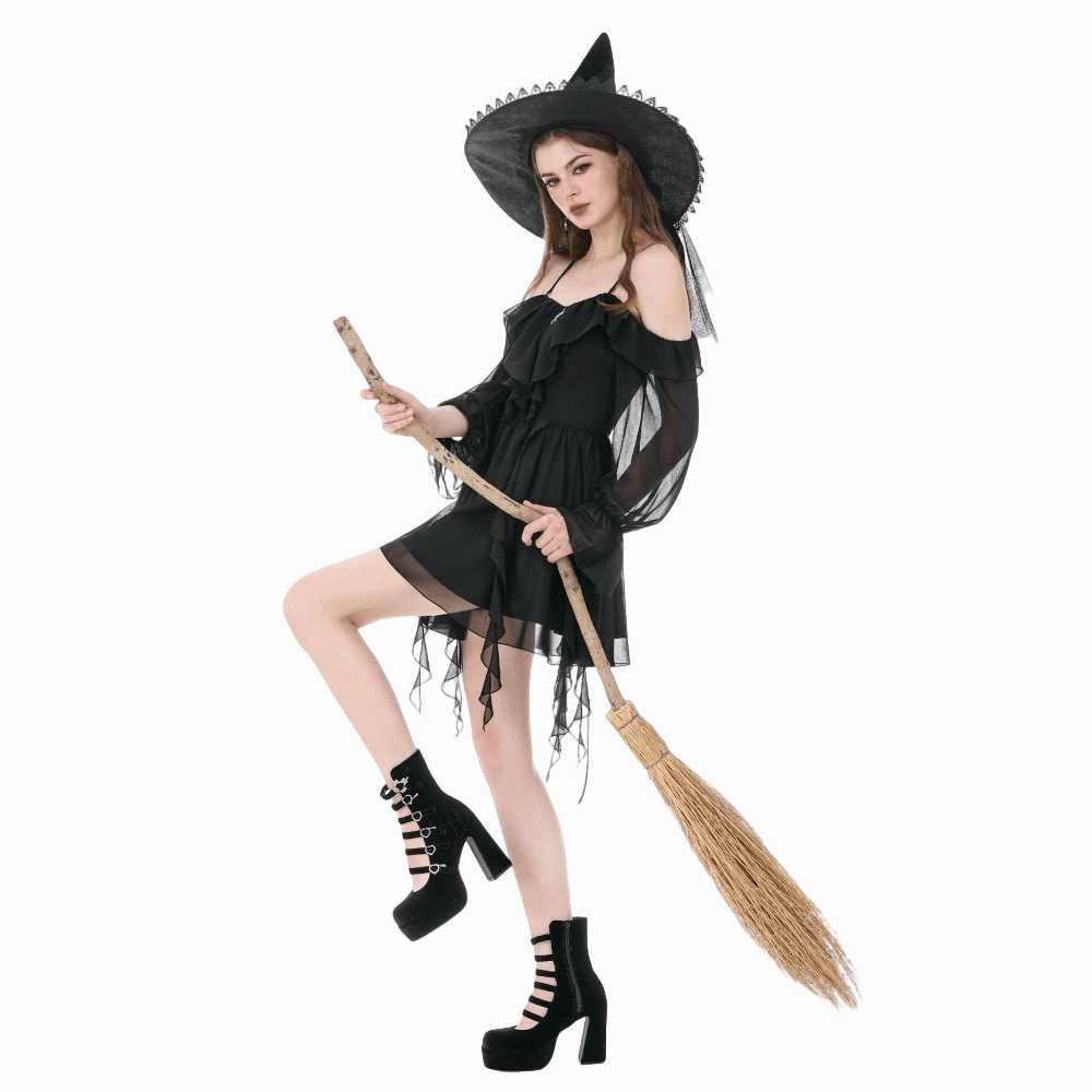 Lunar Dirge Off-Shoulder Dress
