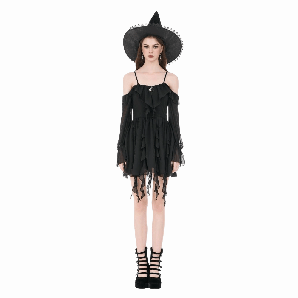Lunar Dirge Off-Shoulder Dress