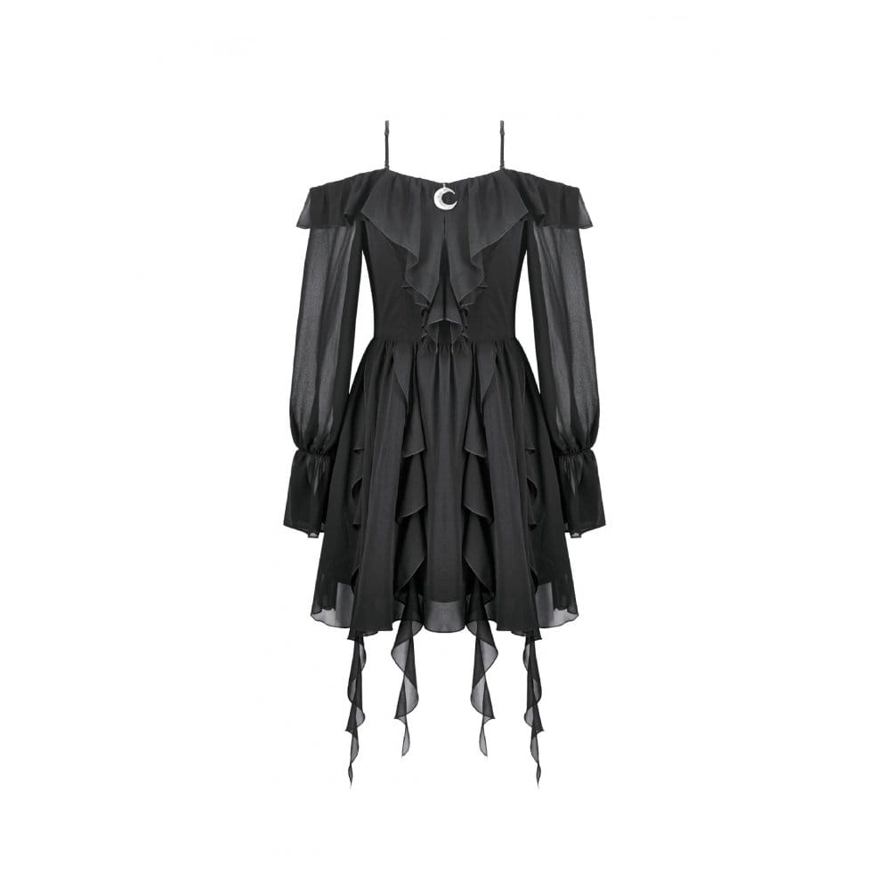 Lunar Dirge Off-Shoulder Dress