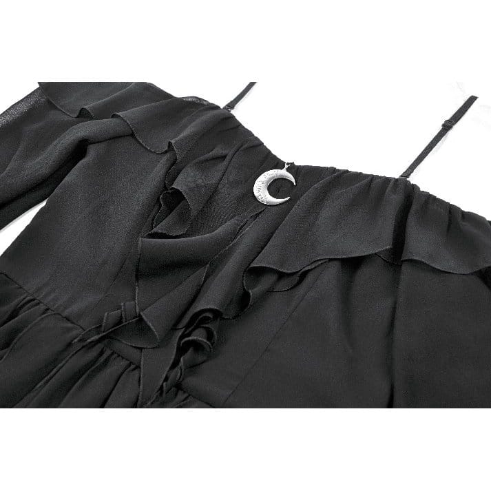 Lunar Dirge Off-Shoulder Dress