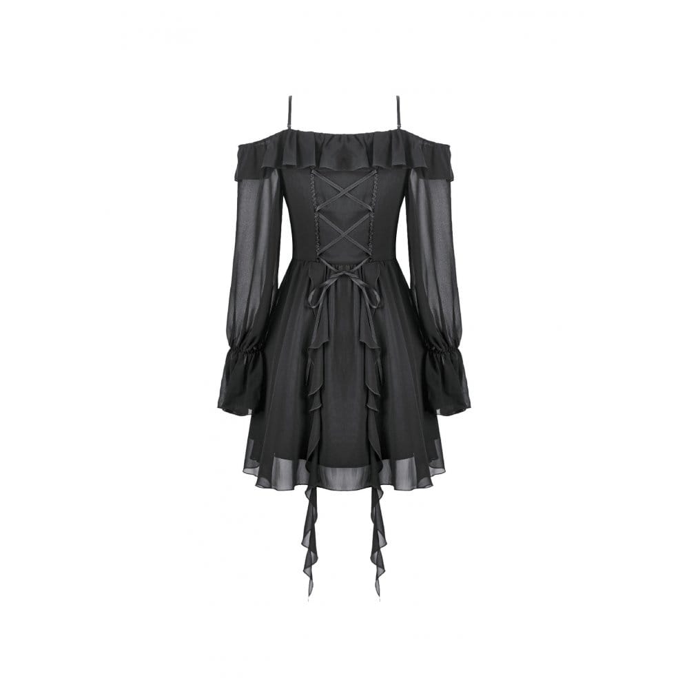Lunar Dirge Off-Shoulder Dress