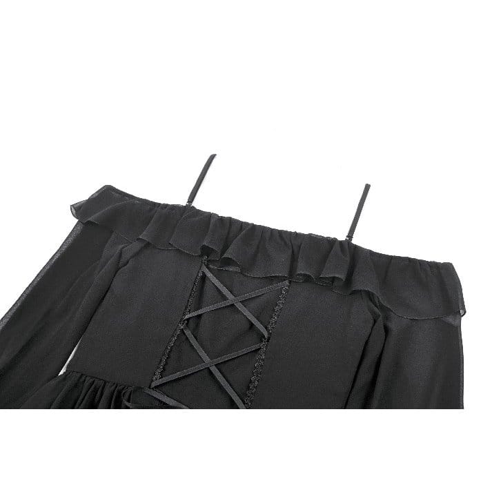 Lunar Dirge Off-Shoulder Dress