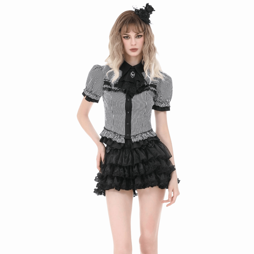 Undertaker Pinstripe Swallowtail Shirt