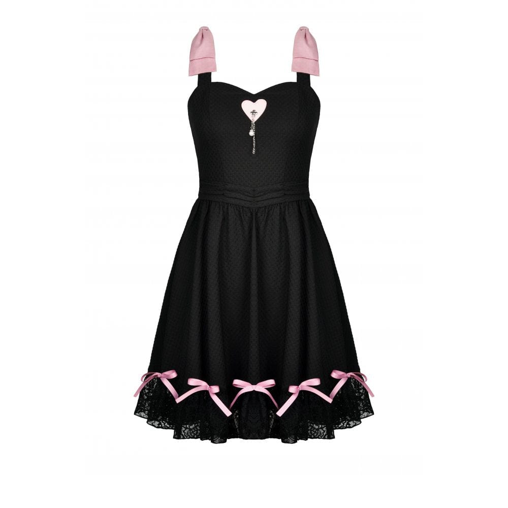 Rose Ribbon Lace Slip Dress