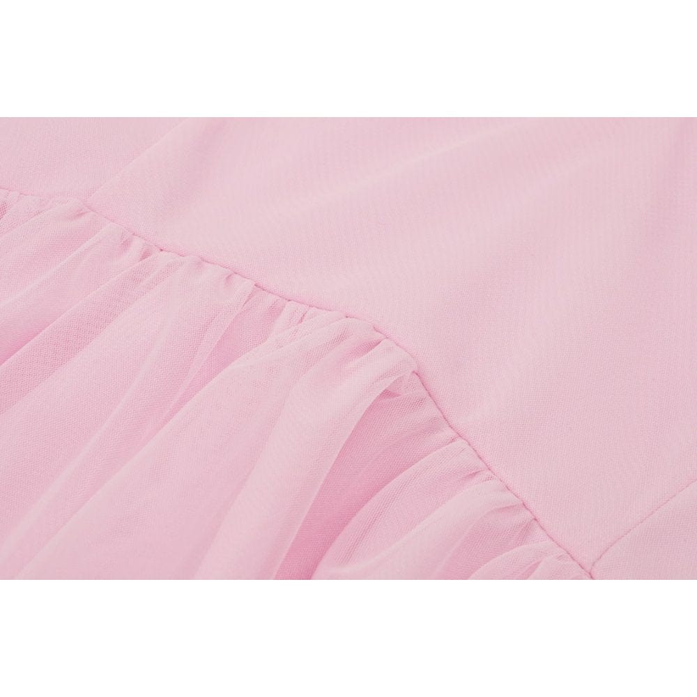 Blushing Reliquary Detachable-Collar Dress