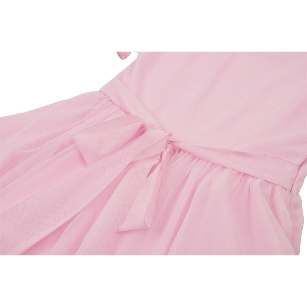 Blushing Reliquary Detachable-Collar Dress