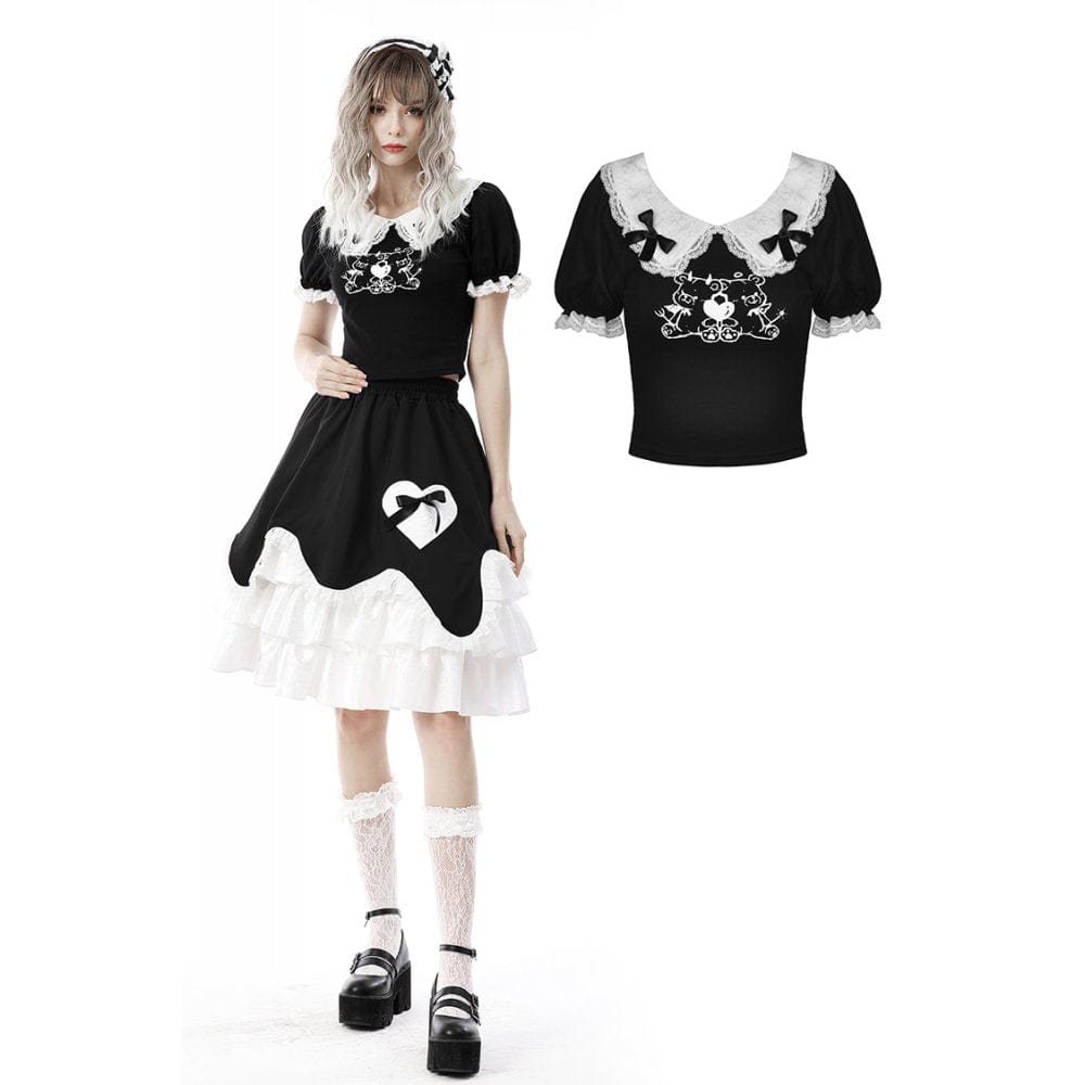 Two Familiars Bear Crop Shirt