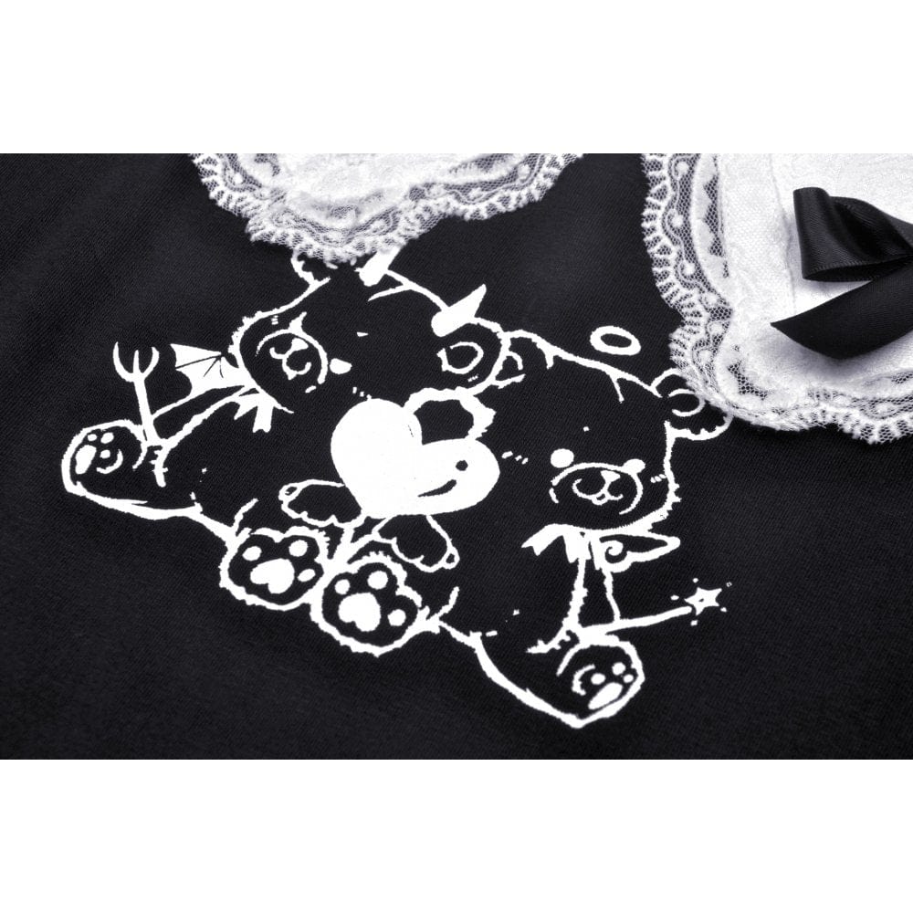 Two Familiars Bear Crop Shirt