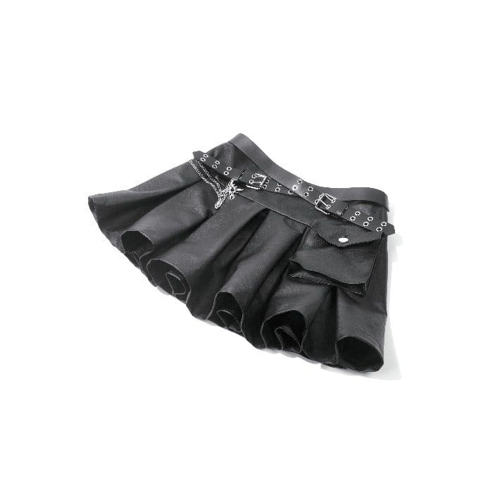 Sanctified Riot Chain Pleated Skirt