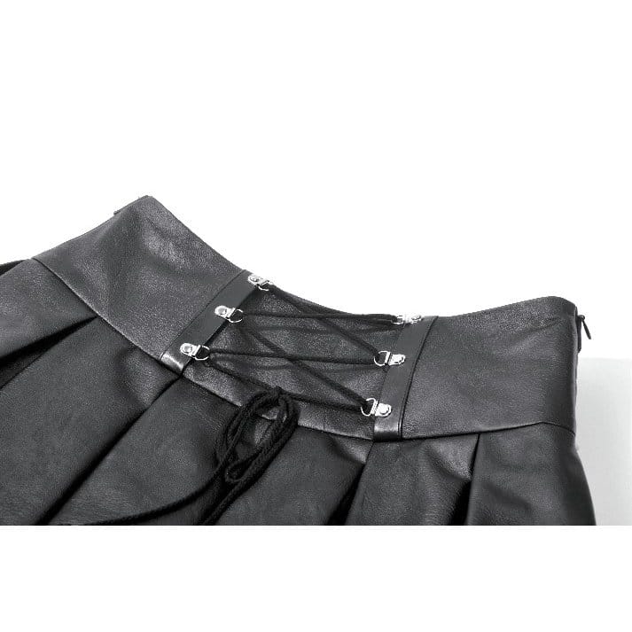Sanctified Riot Chain Pleated Skirt