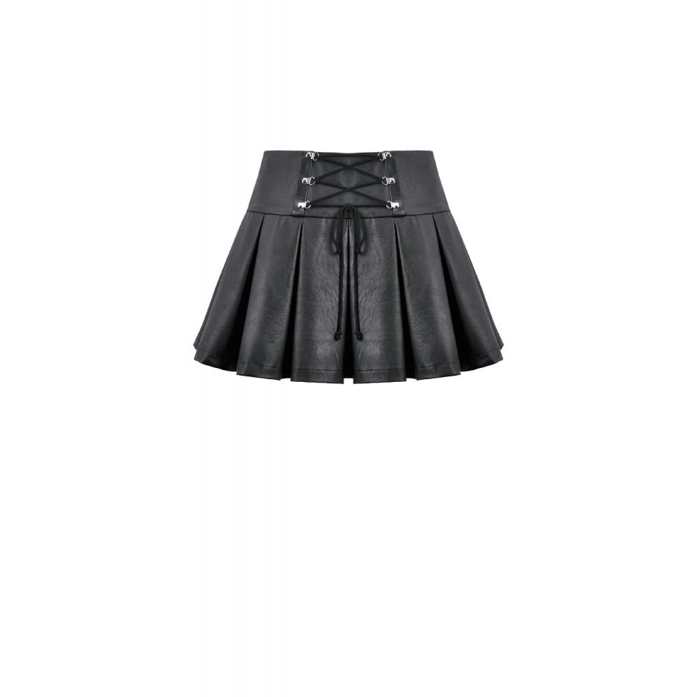 Sanctified Riot Chain Pleated Skirt