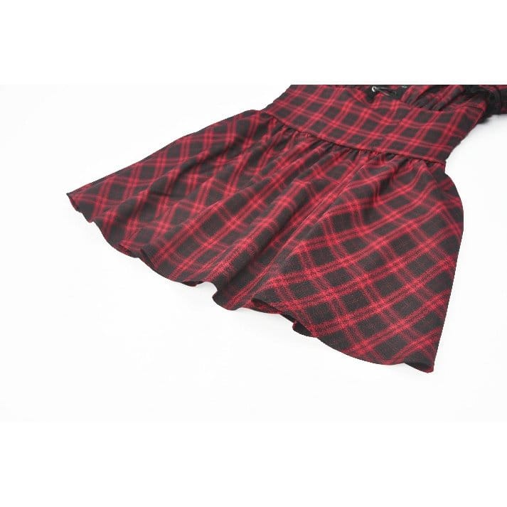 Riot Academy Cutout Plaid Dress