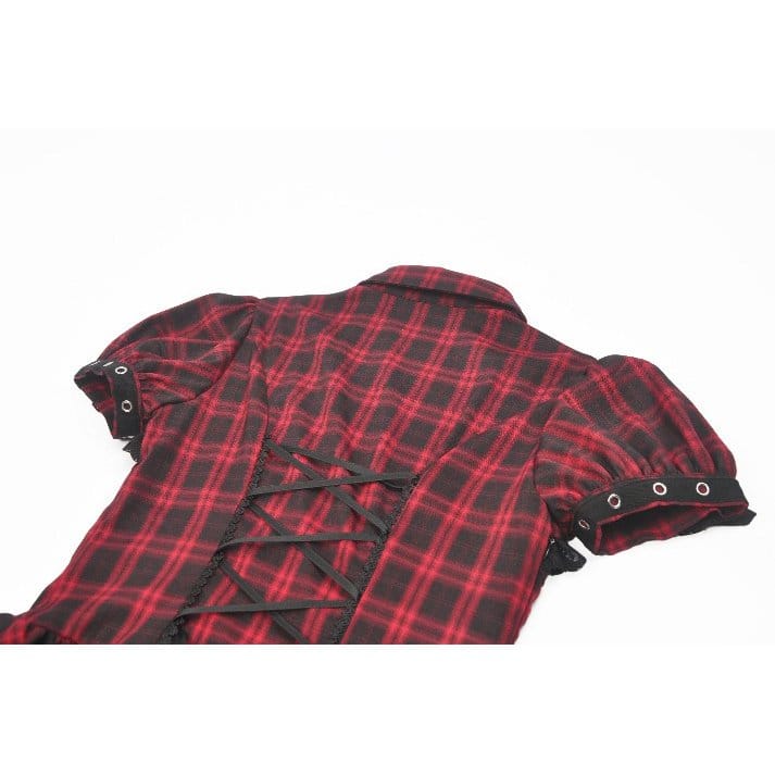 Riot Academy Cutout Plaid Dress