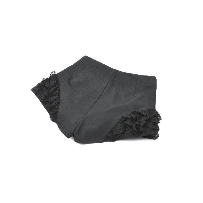 Blackout Lace Buckle Zip Shorts