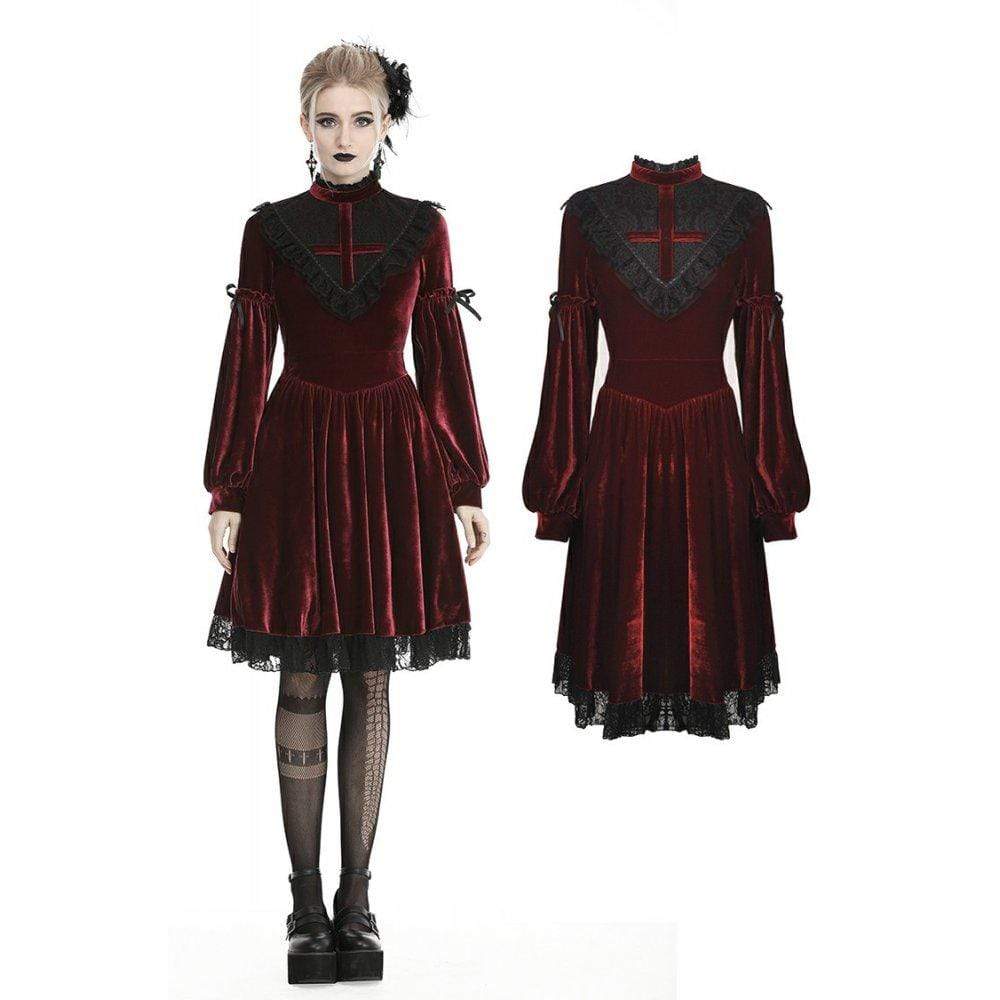 Crimson Heirloom Velvet Dress