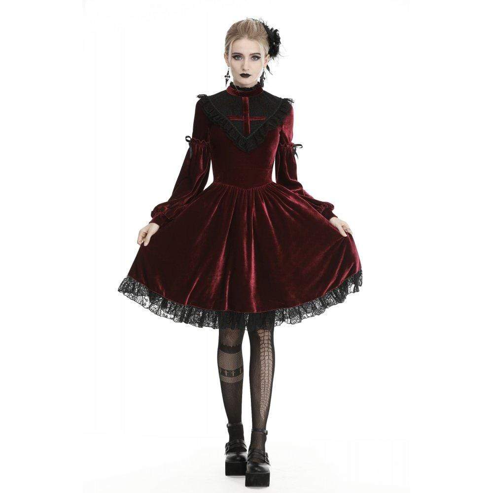 Crimson Heirloom Velvet Dress