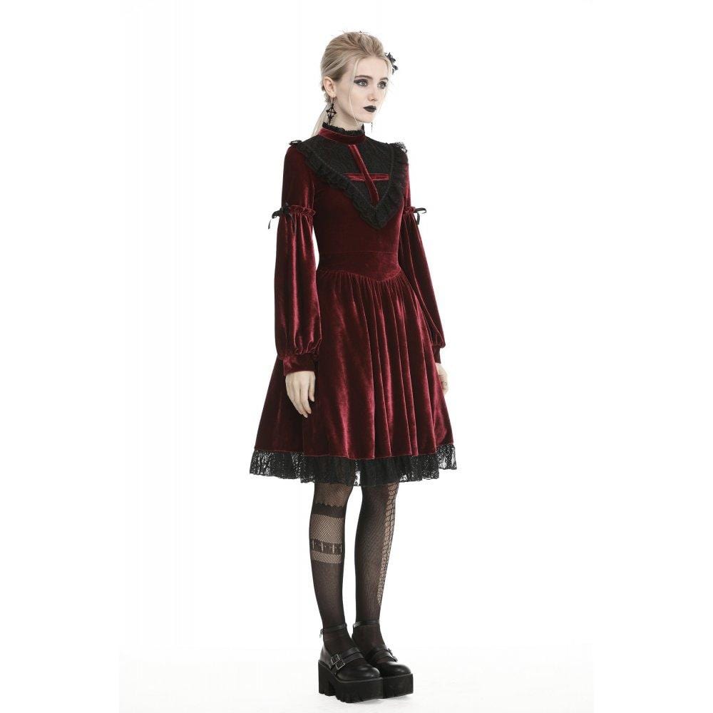 Crimson Heirloom Velvet Dress