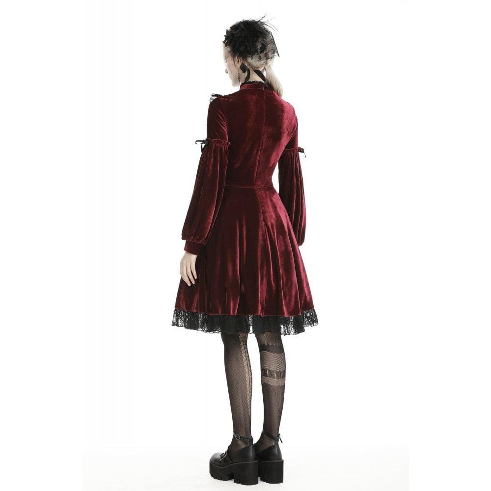 Crimson Heirloom Velvet Dress