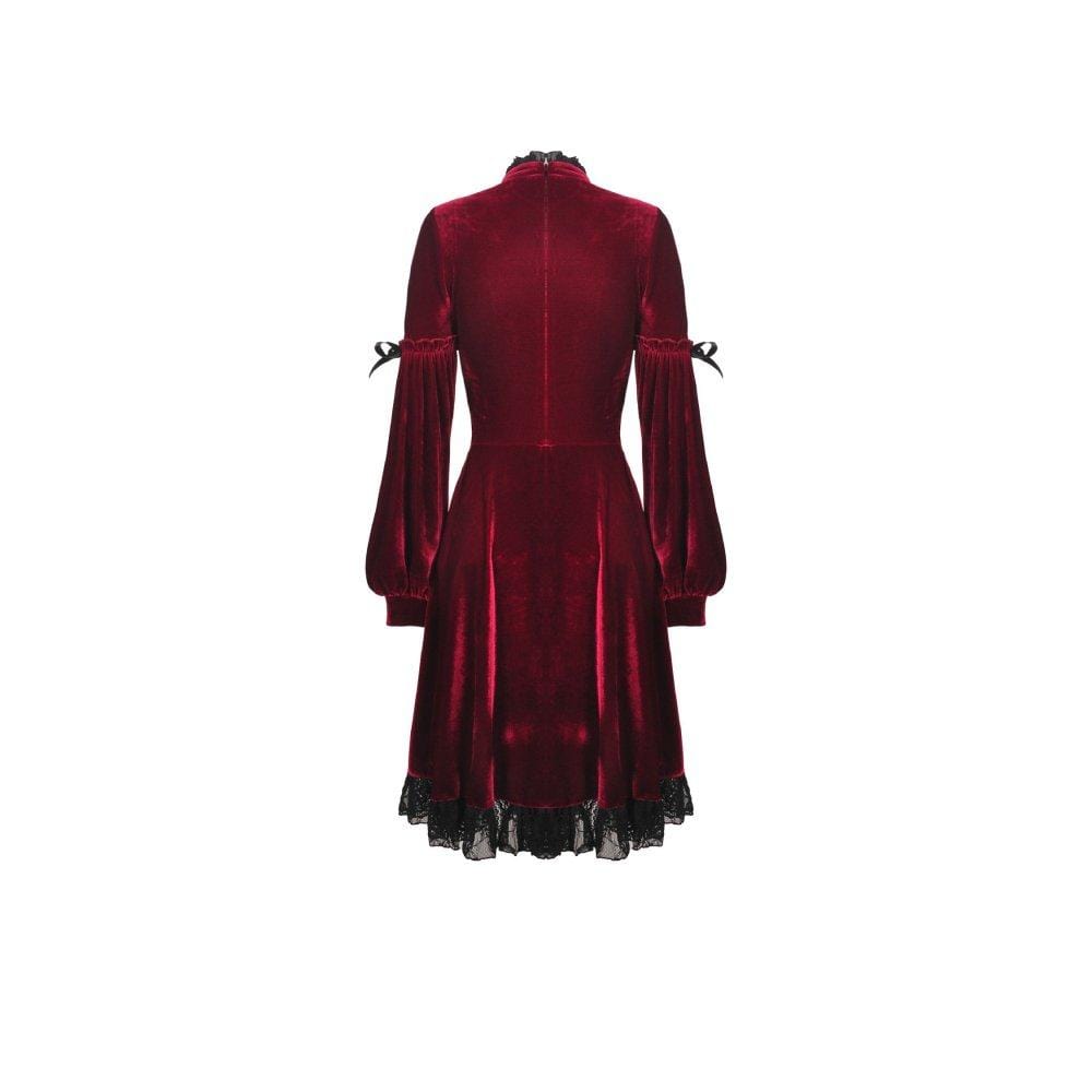 Crimson Heirloom Velvet Dress