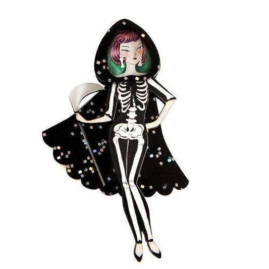 Death Girl Brooch by Laliblue