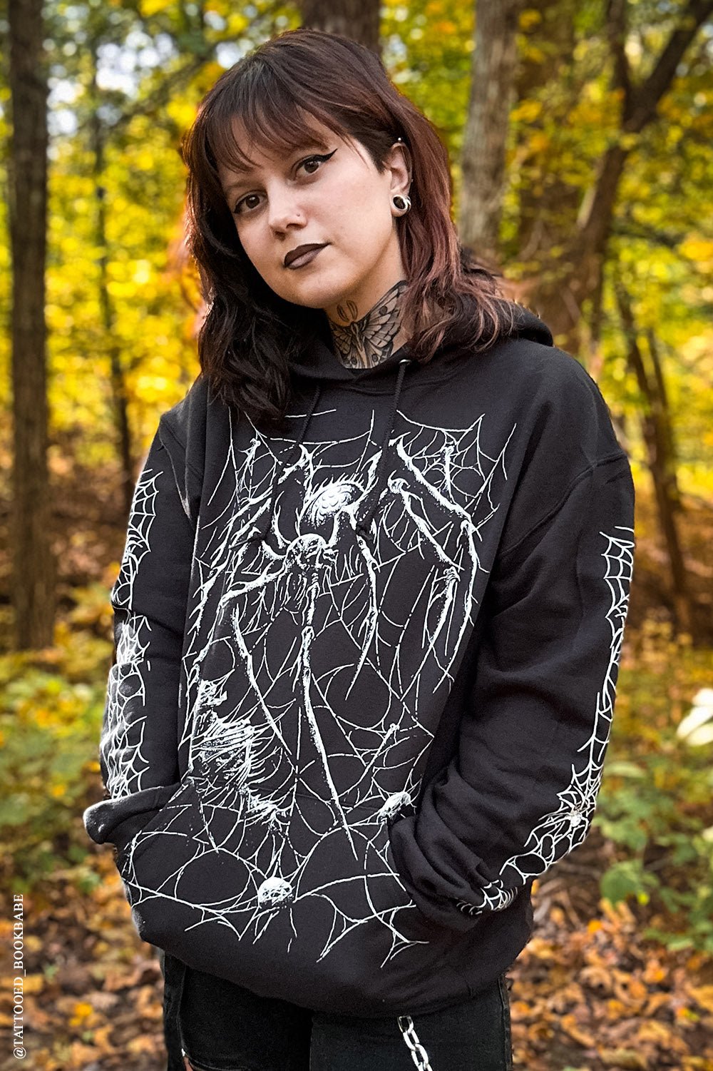 Death Spider Hoodie [Spiderweb Sleeves]