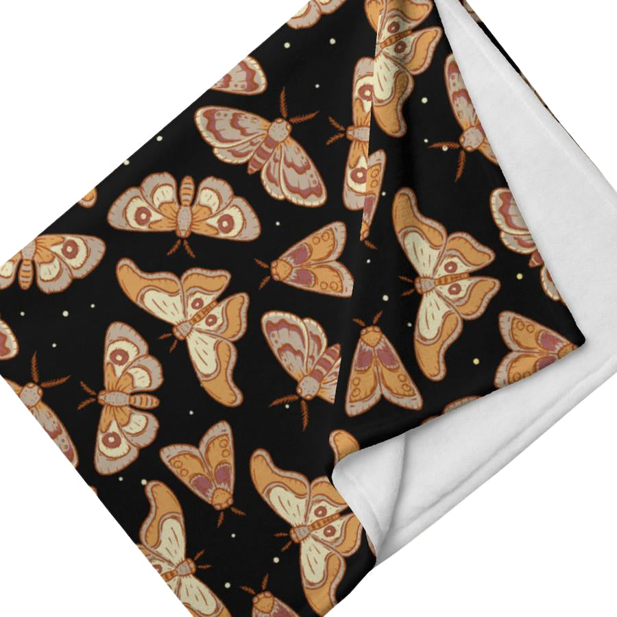 Death Moths Throw Blanket