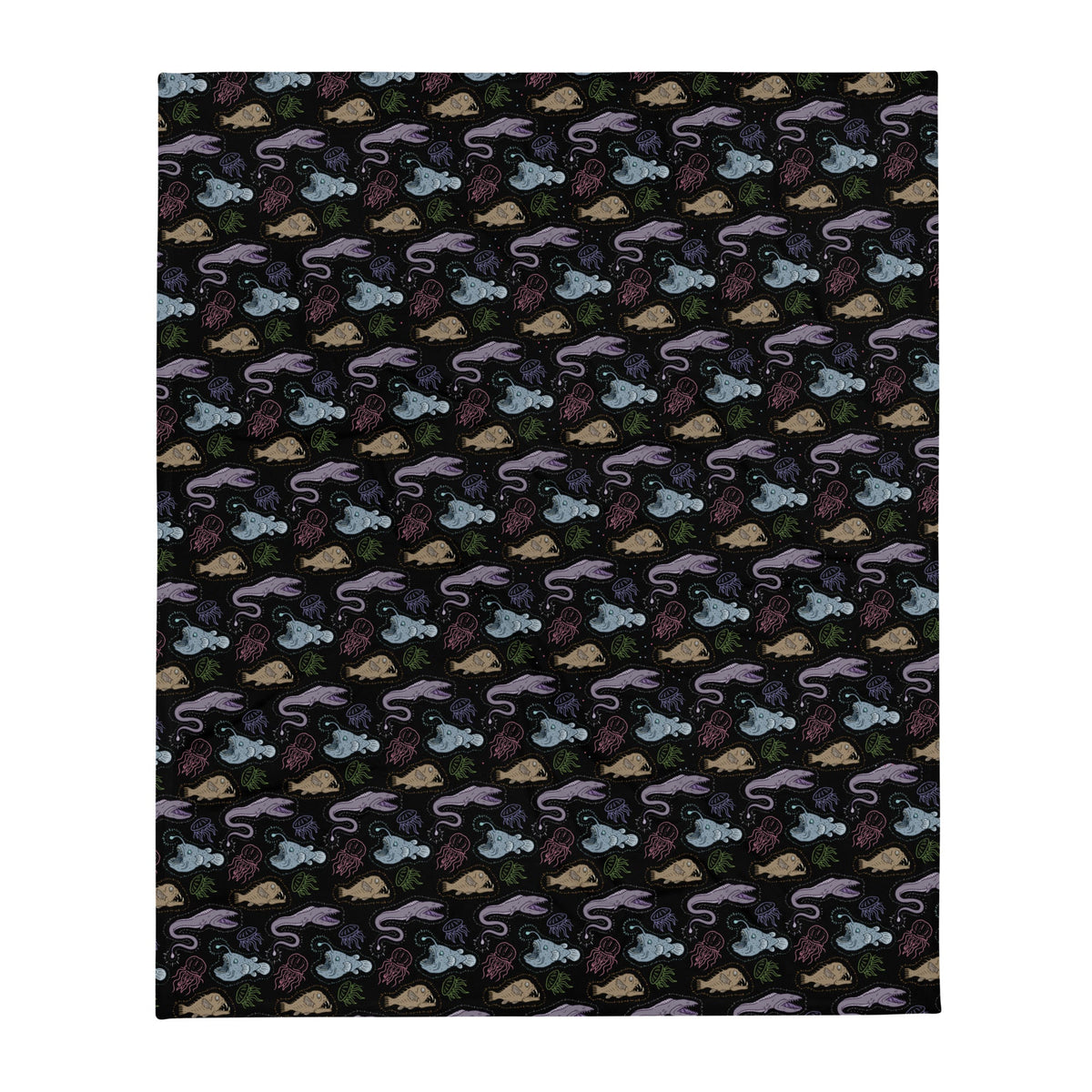 Deep Sea Fish Throw Blanket