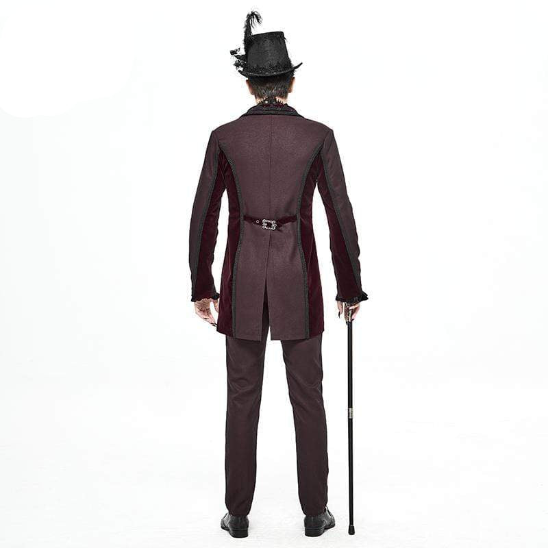 Crimson Regent Jacquard Tailcoat