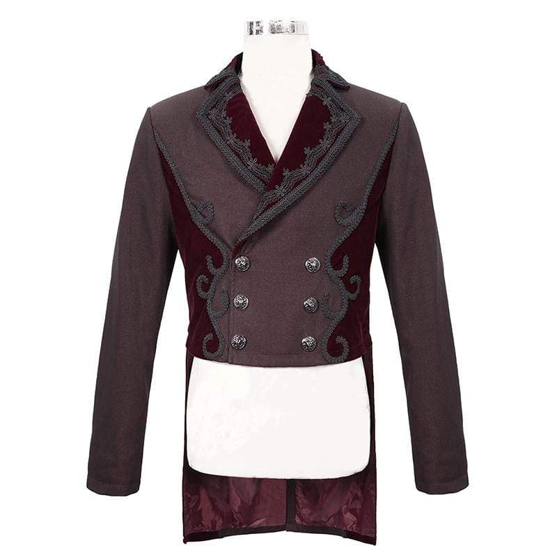 Crimson Regent Jacquard Tailcoat