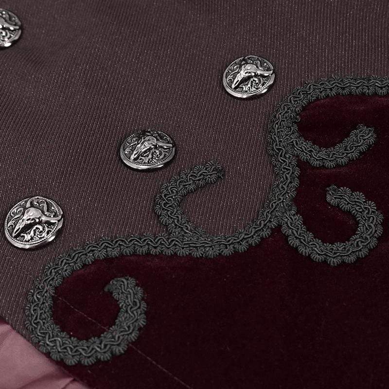 Crimson Regent Jacquard Tailcoat