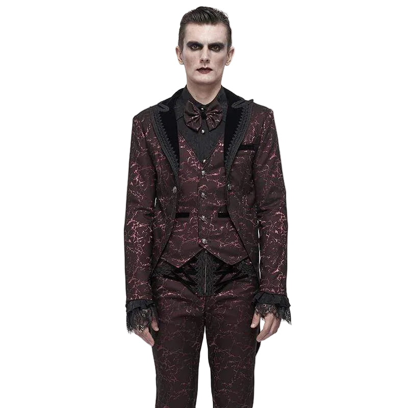 Crimson Versailles Floral Tailcoat