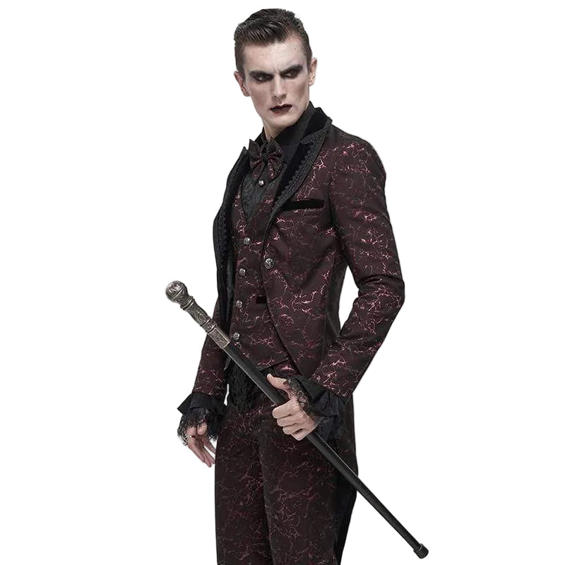 Crimson Versailles Floral Tailcoat
