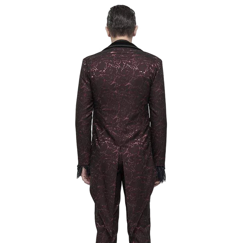 Crimson Versailles Floral Tailcoat
