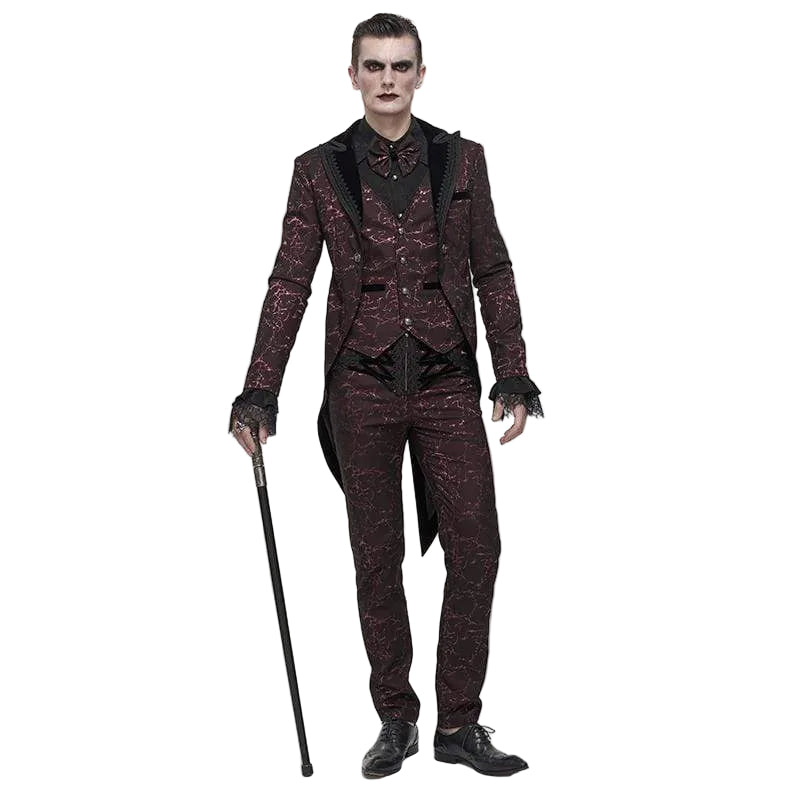 Crimson Versailles Floral Tailcoat