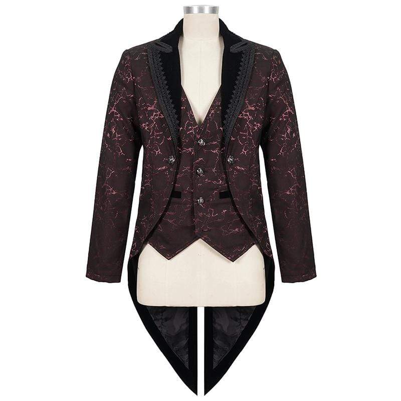 Crimson Versailles Floral Tailcoat