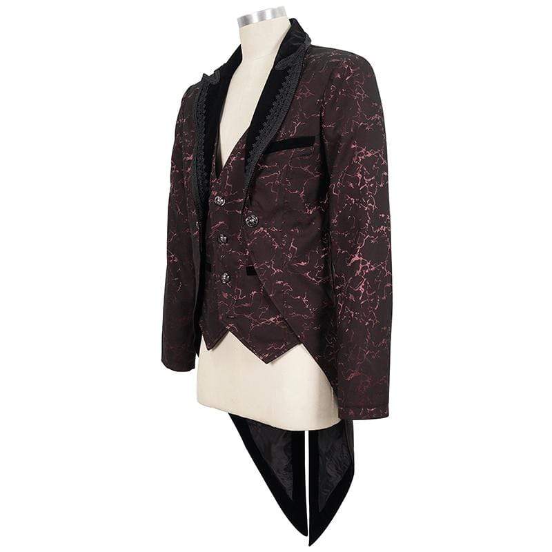 Crimson Versailles Floral Tailcoat
