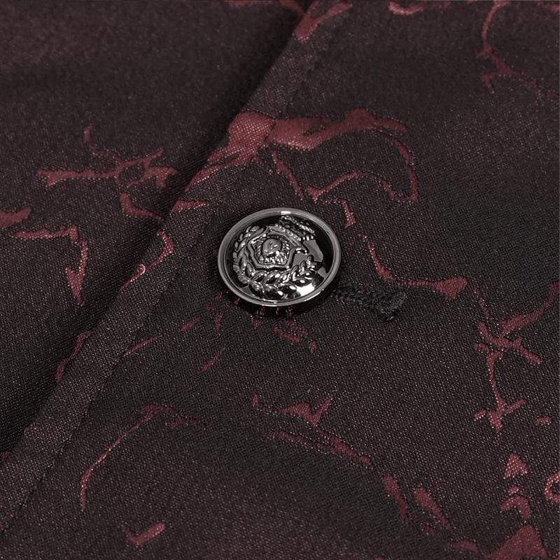 Crimson Versailles Floral Tailcoat