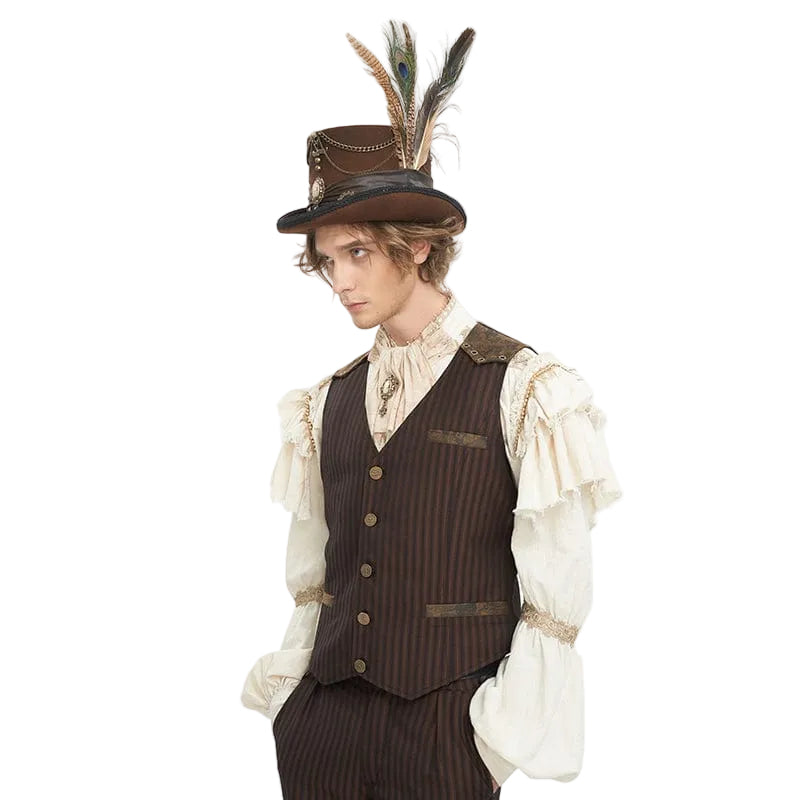 Clockwork Baron Feather Top Hat