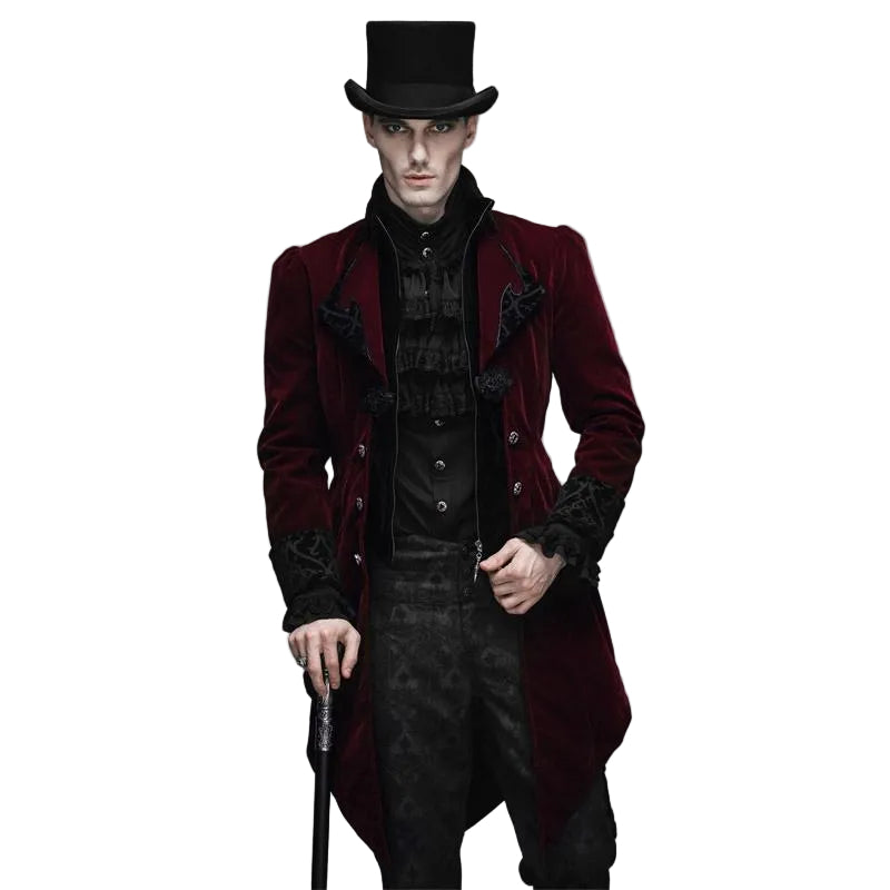 Byronic Ruffle-Sleeve Tailcoat